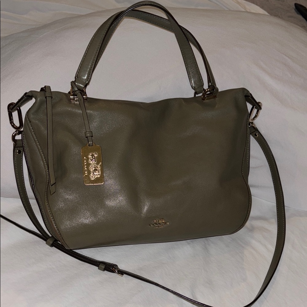 Coach Madison Smythe Satchel in leather